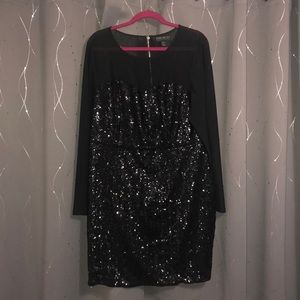 Plus size sequin body con dress